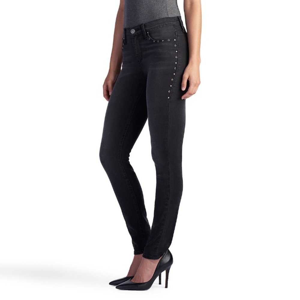 Rock & Republic Kashmiere Grommet Jean Leggings Jeggings 4 M “Rebel Babe” Black